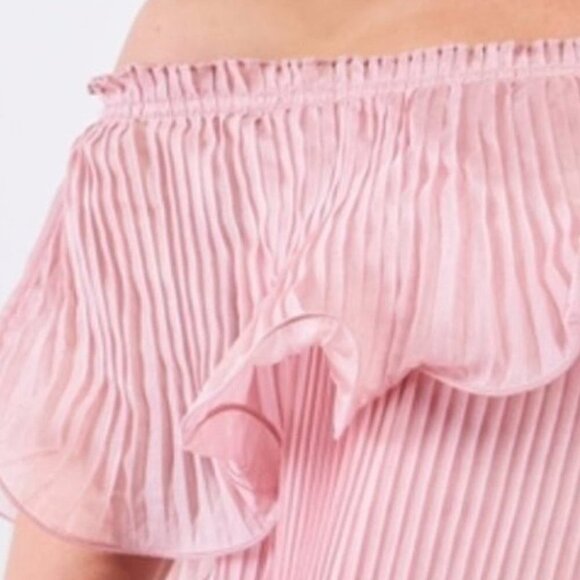 Pink Pleated Mini Dress - Picture 5 of 5